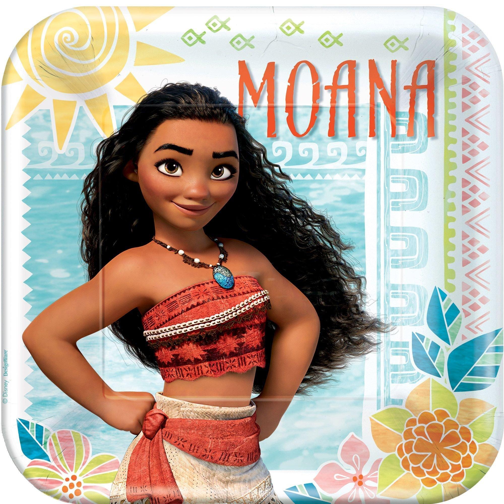 Moana Birthday Party Supplies Pack for 8 Guests - Kit Includes Plates, Napkins & Table Cover