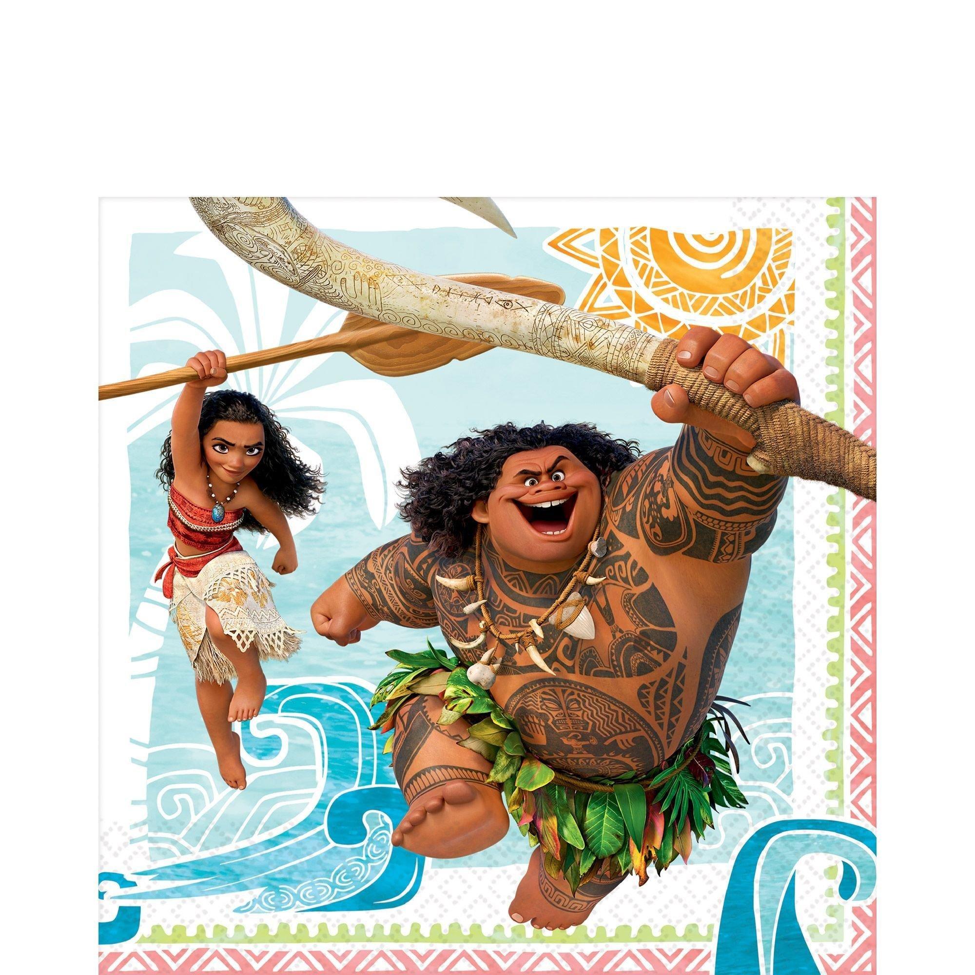 Moana Birthday Party Supplies Pack for 8 Guests - Kit Includes Plates, Napkins & Table Cover