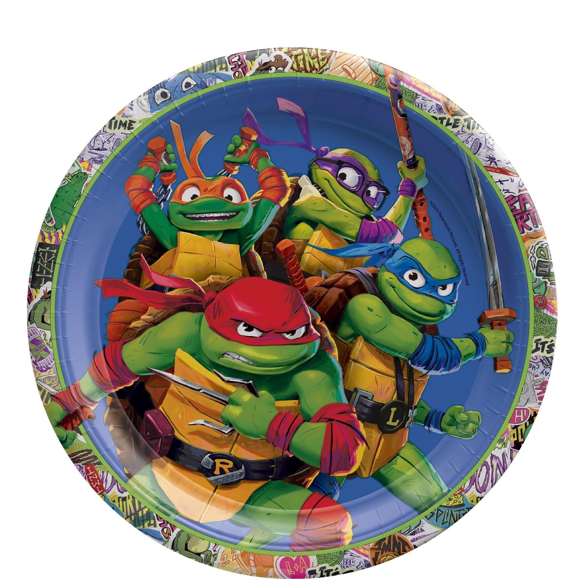 TMNT Birthday Party Supplies Pack for 8 Guests - Kit Includes Plates, Napkins & Table Cover