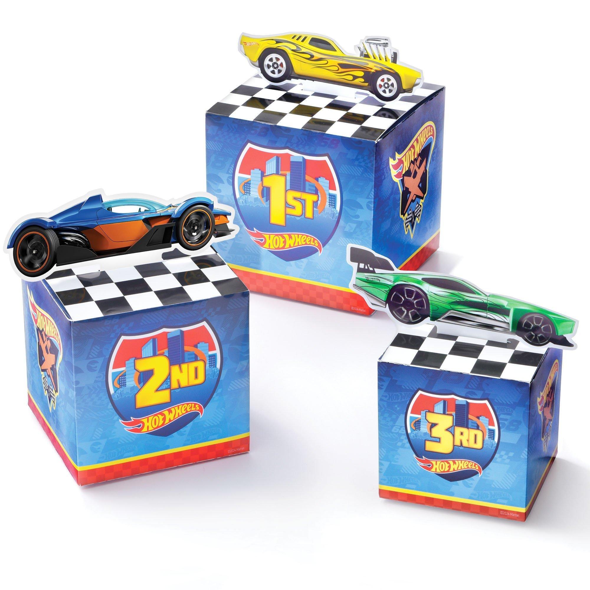 Hot Wheels Party Decorating Supplies Pack - Kit includes Banner, Swirls & Table Decorations