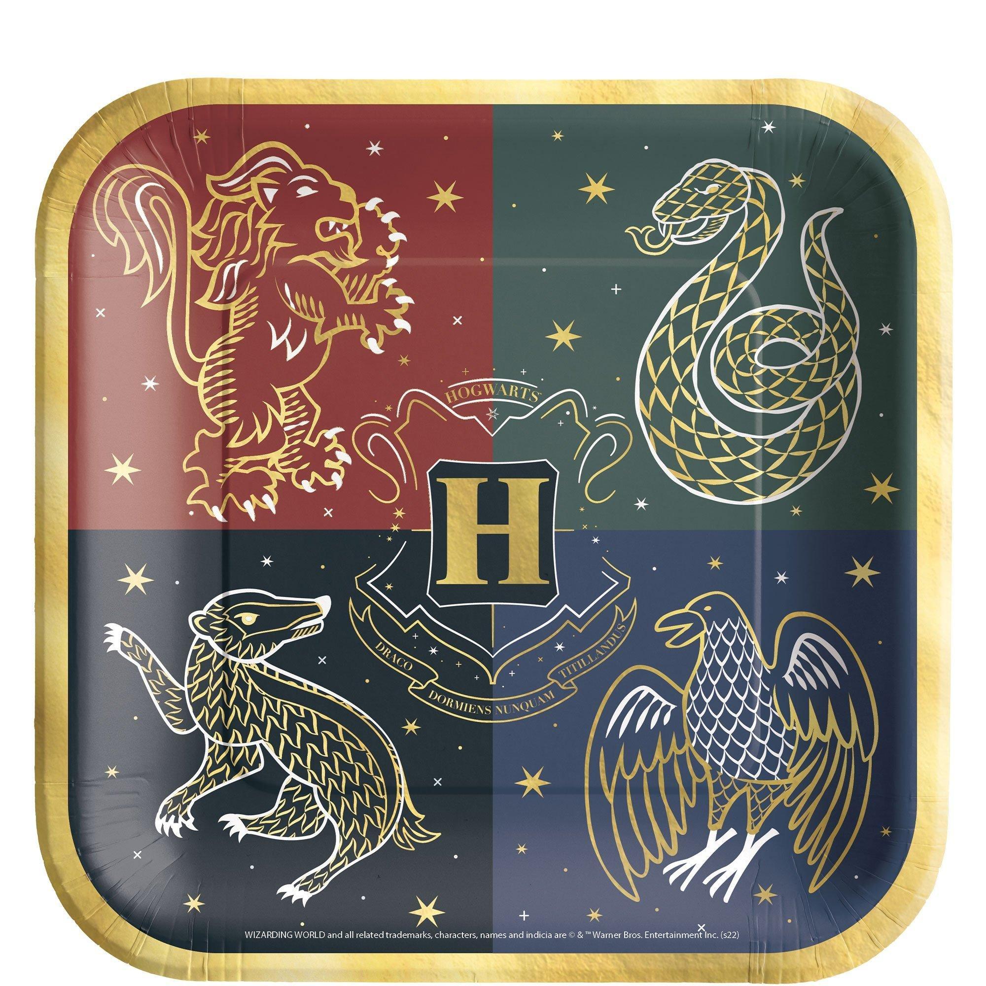 Hogwarts Harry Potter Core Birthday Party Supplies Pack for 8 Guests - Kit Includes Plates, Napkins & Table Cover