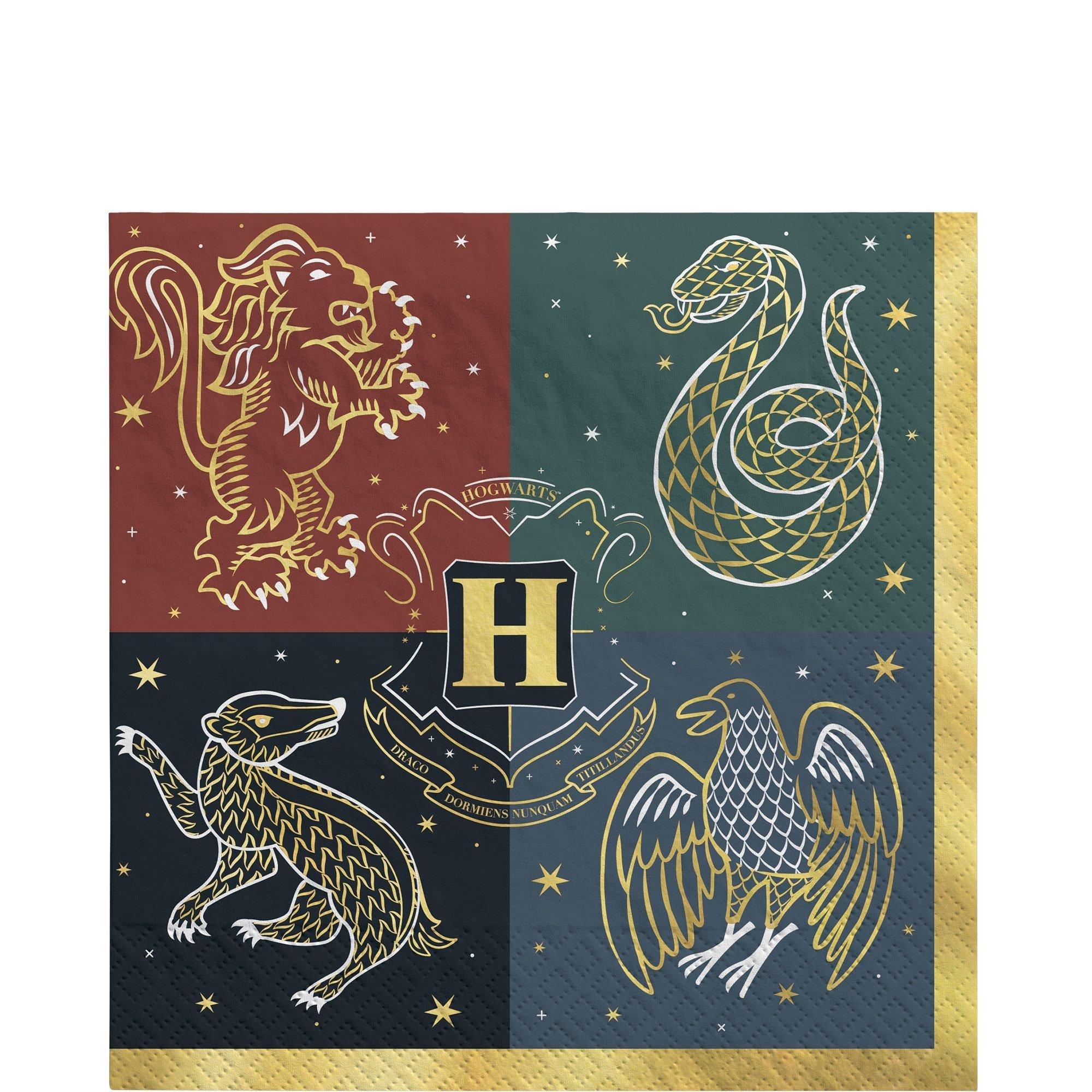 Hogwarts Harry Potter Core Birthday Party Supplies Pack for 8 Guests - Kit Includes Plates, Napkins & Table Cover