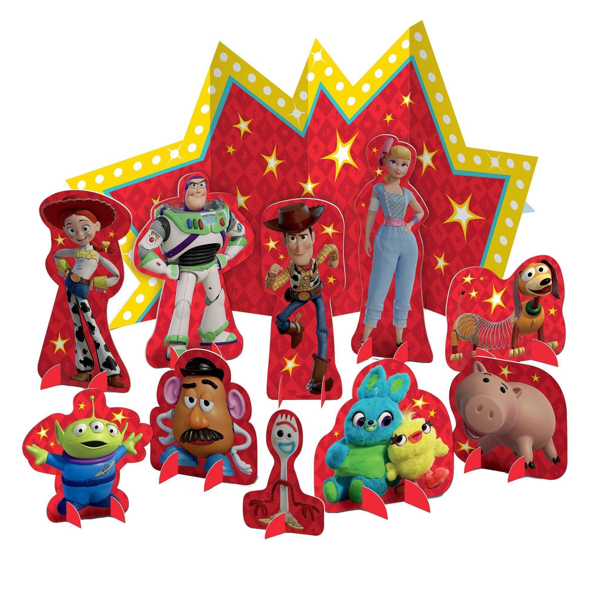 Toy Story 4 Birthday Party Decorating Supplies Pack - Kit Includes Banner, Swirls & Table Decorations