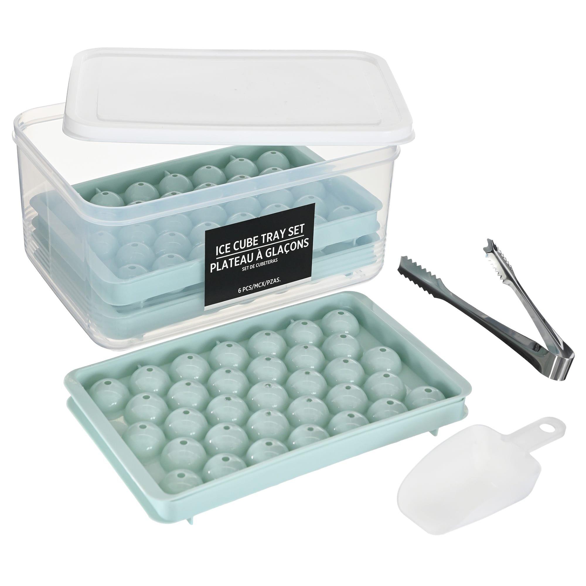 Round Ice Cube Tray Set