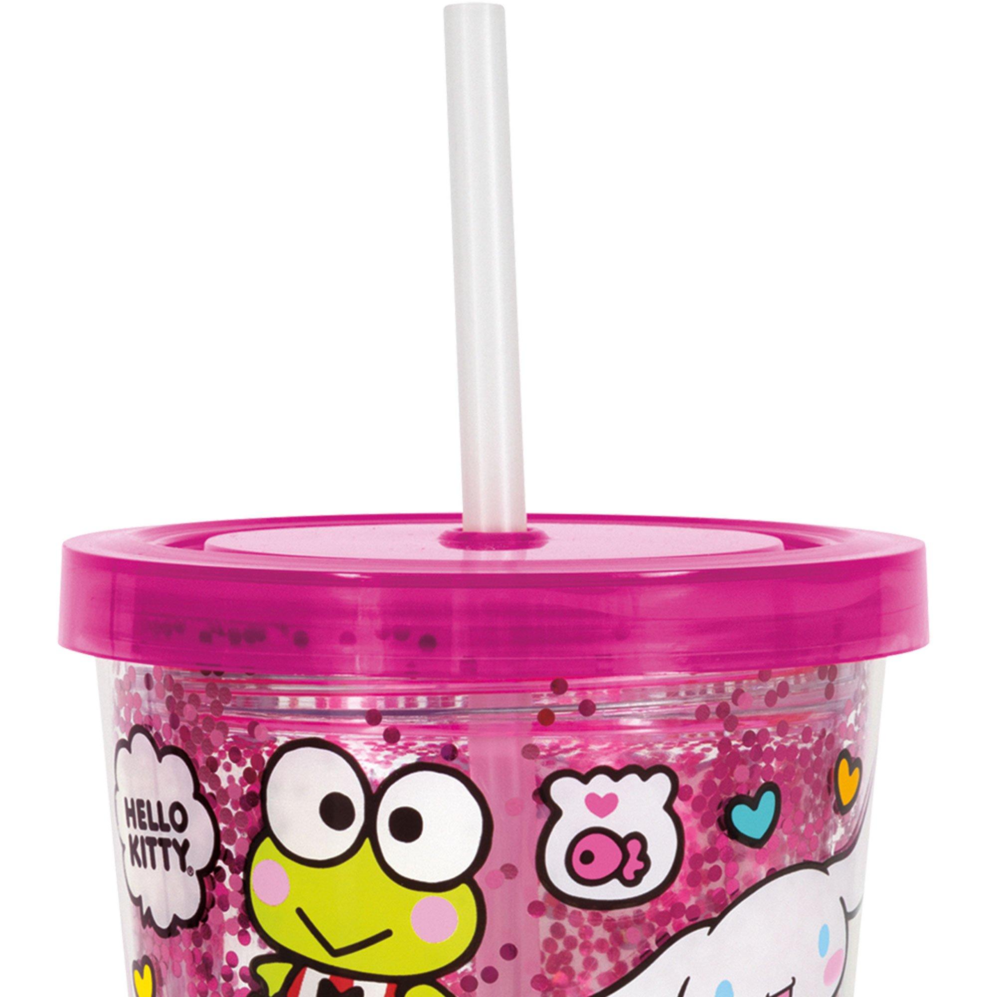 Hello Kitty and Friends Plastic Cup with Lid & Straw, 16oz - Sanrio