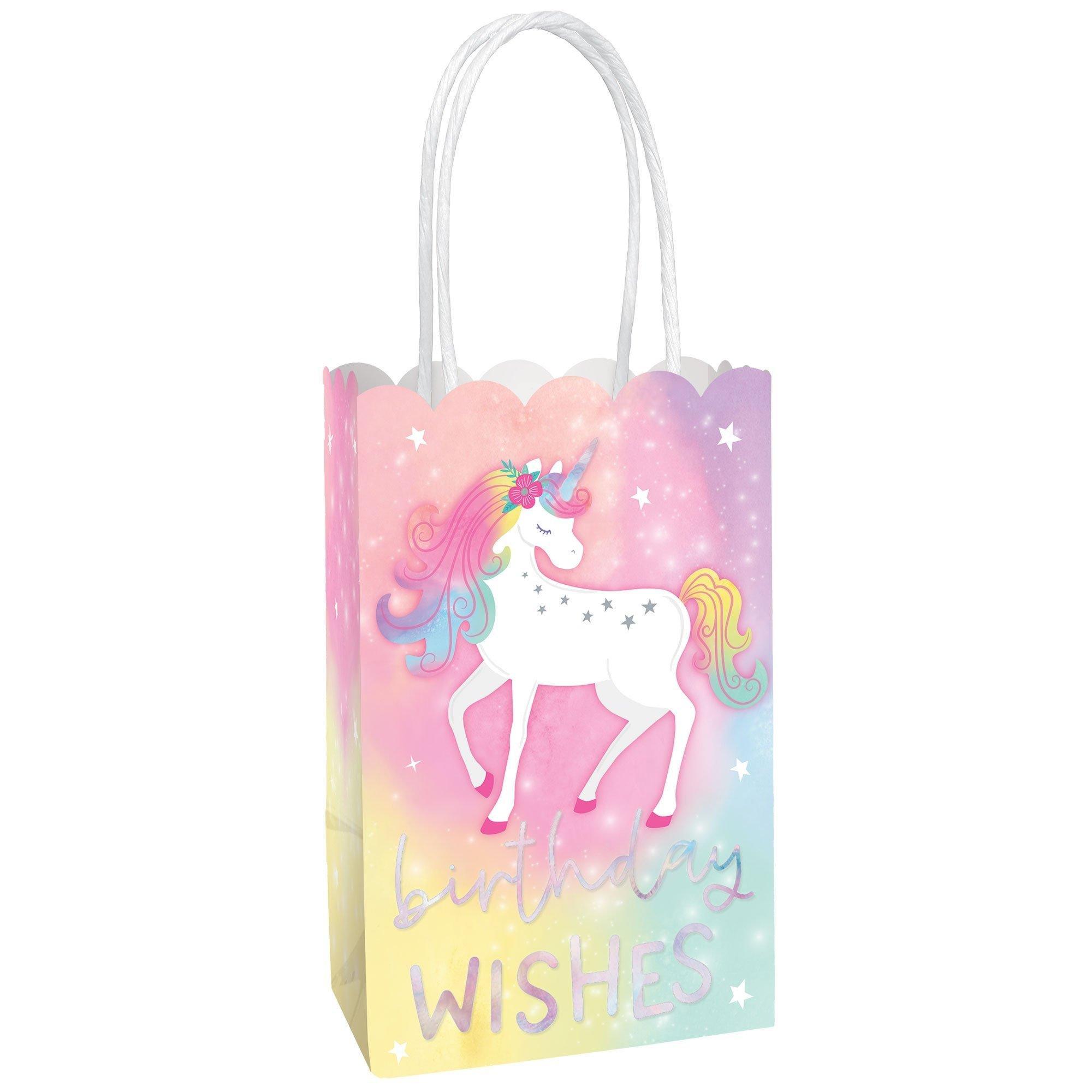 Enchanted Unicorn Basic Party Favor Supplies Pack for 8 Guests - Kit Includes Favor Bags & Favor Pack