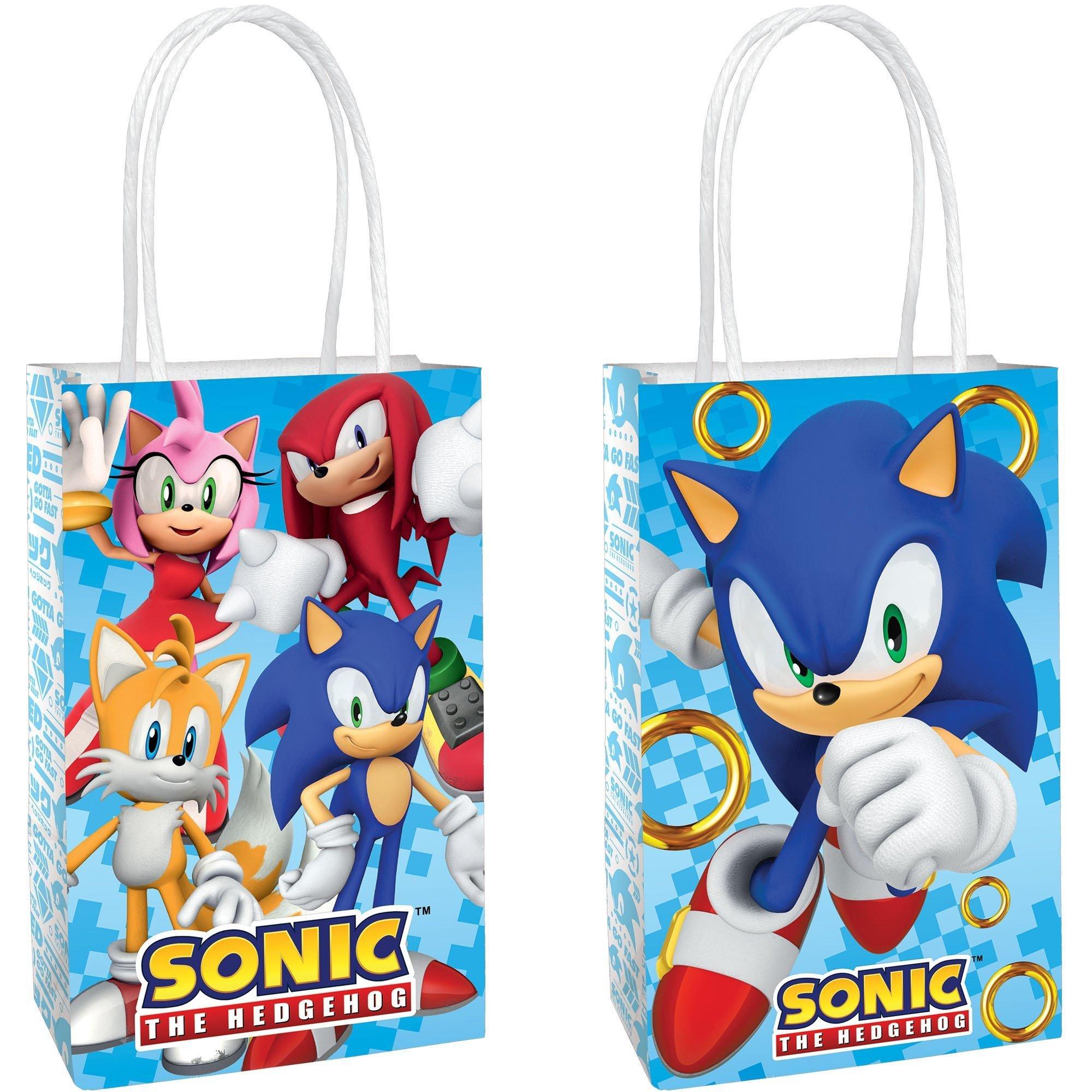 Sonic the Hedgehog Basic Party Favor Supplies Pack for 8 Guests - Kit Includes Favor Bags & Favor Pack