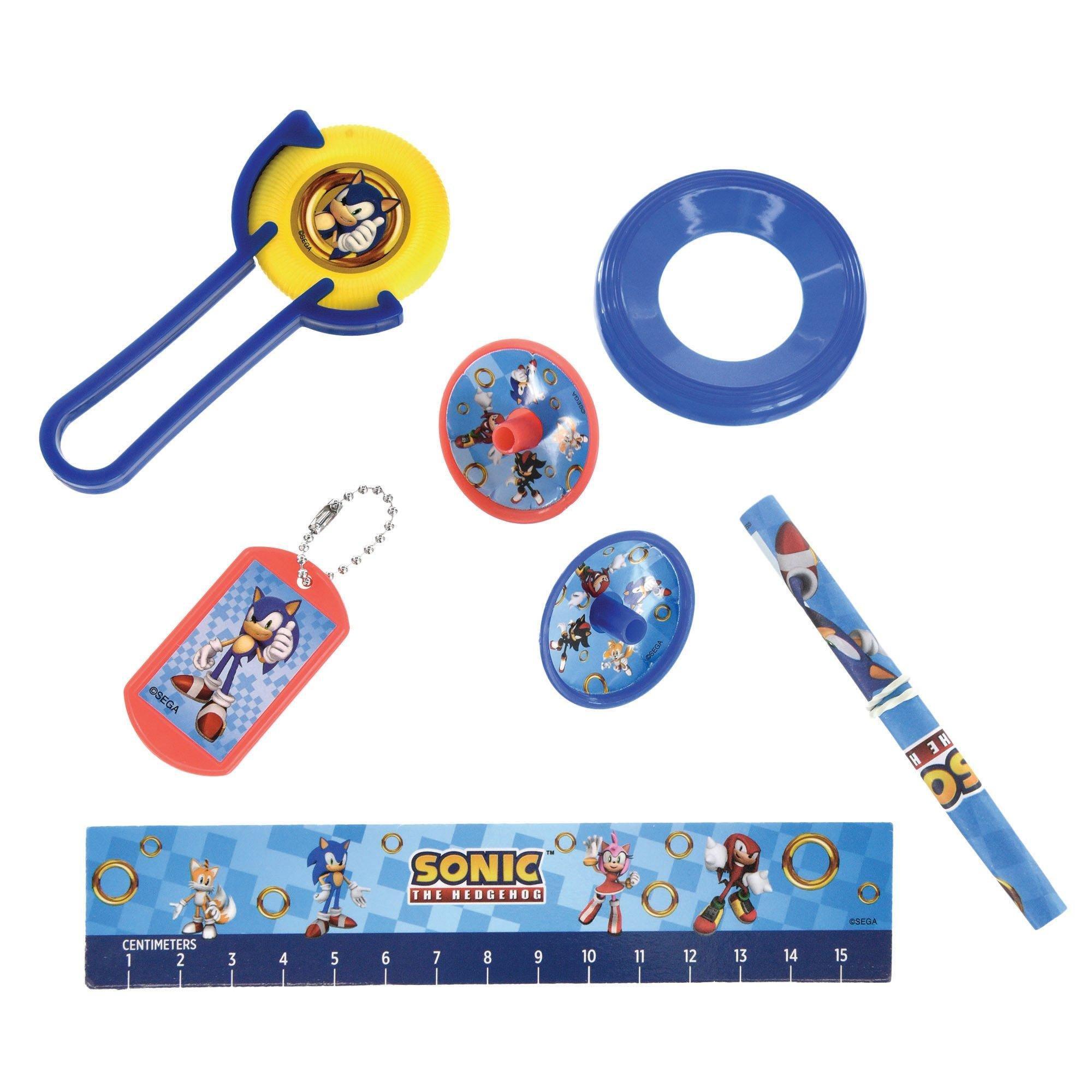 Sonic the Hedgehog Basic Party Favor Supplies Pack for 8 Guests - Kit Includes Favor Bags & Favor Pack