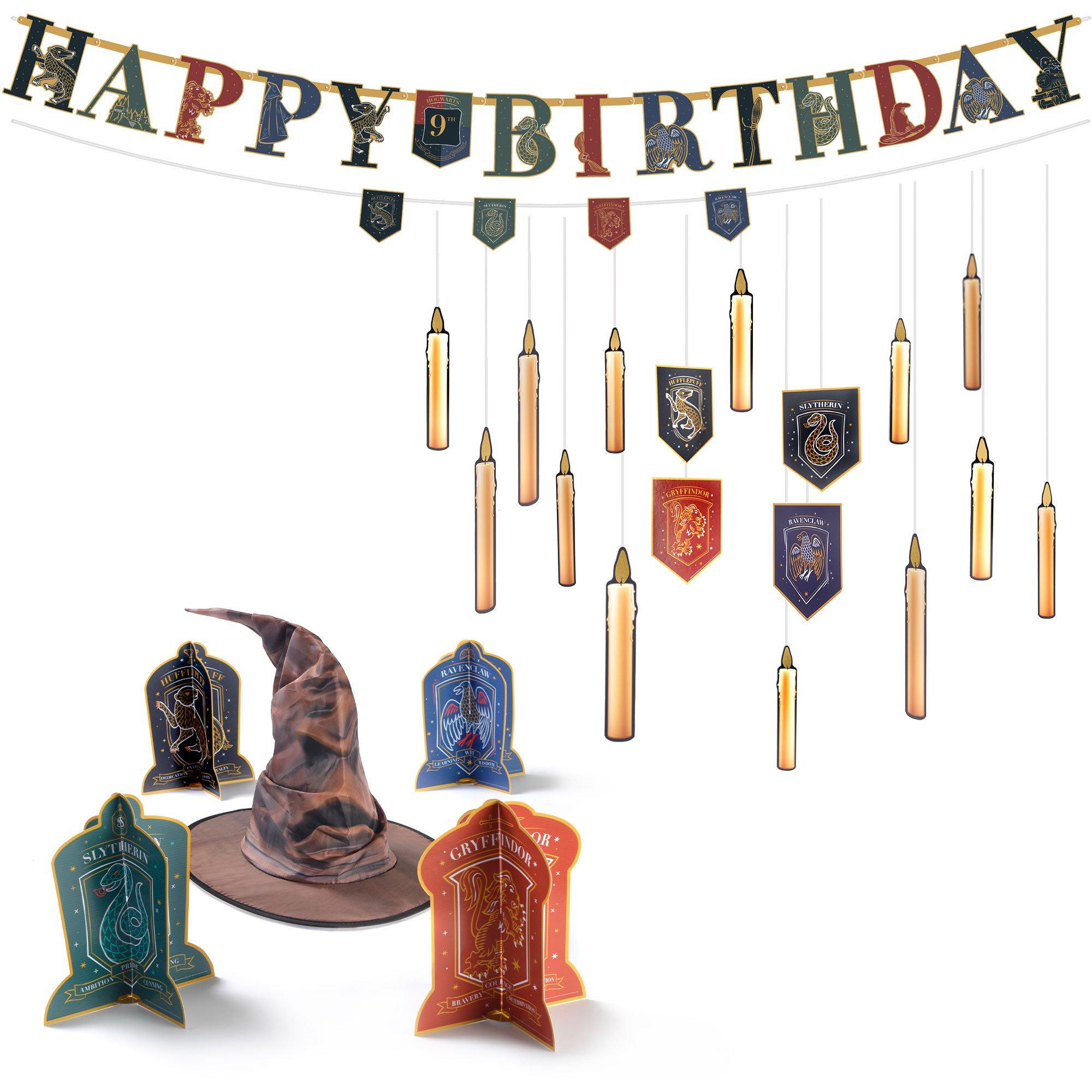 Harry Potter Birthday Party Decorating Supplies Pack - Kit Includes Banners, Hanging Decorations & Centerpieces