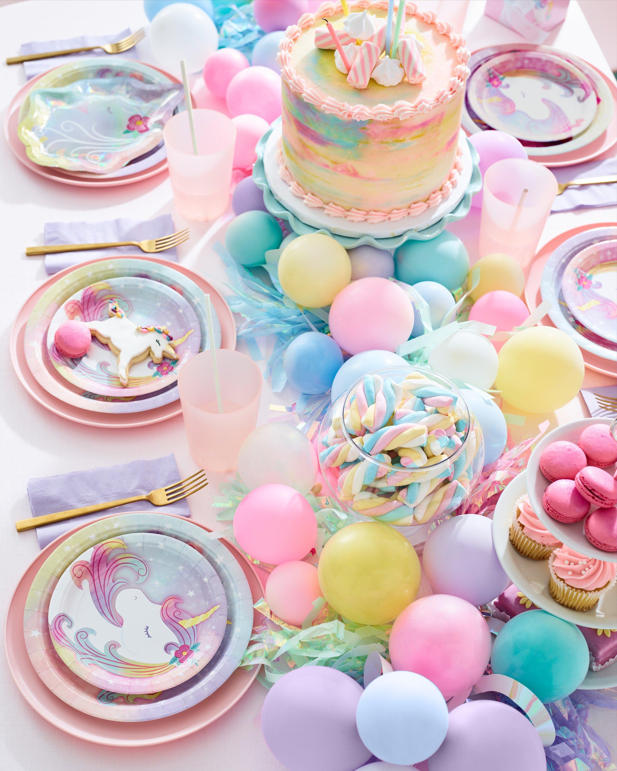 Unicorn Plates, Cups and Napkins