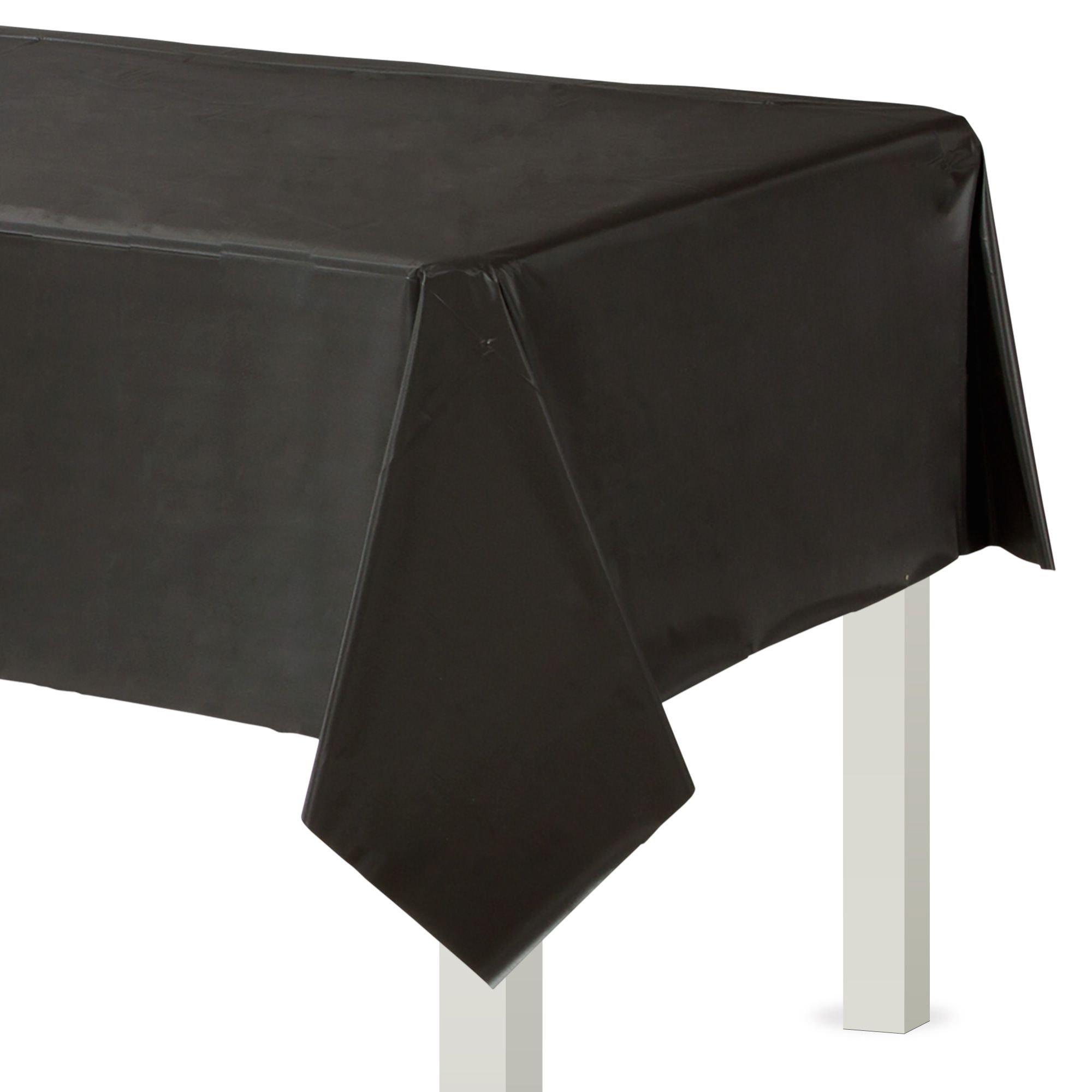 250' Black Disposable Banquet Table Cover Roll