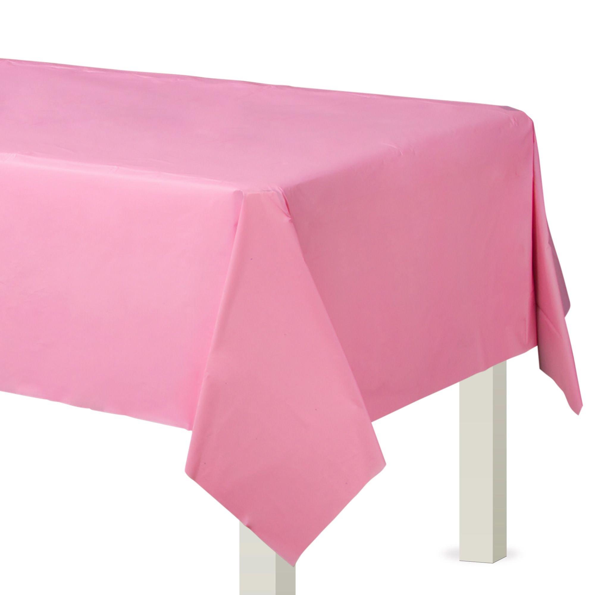 Pink Plastic Table Cover 54in x 108in | Party City