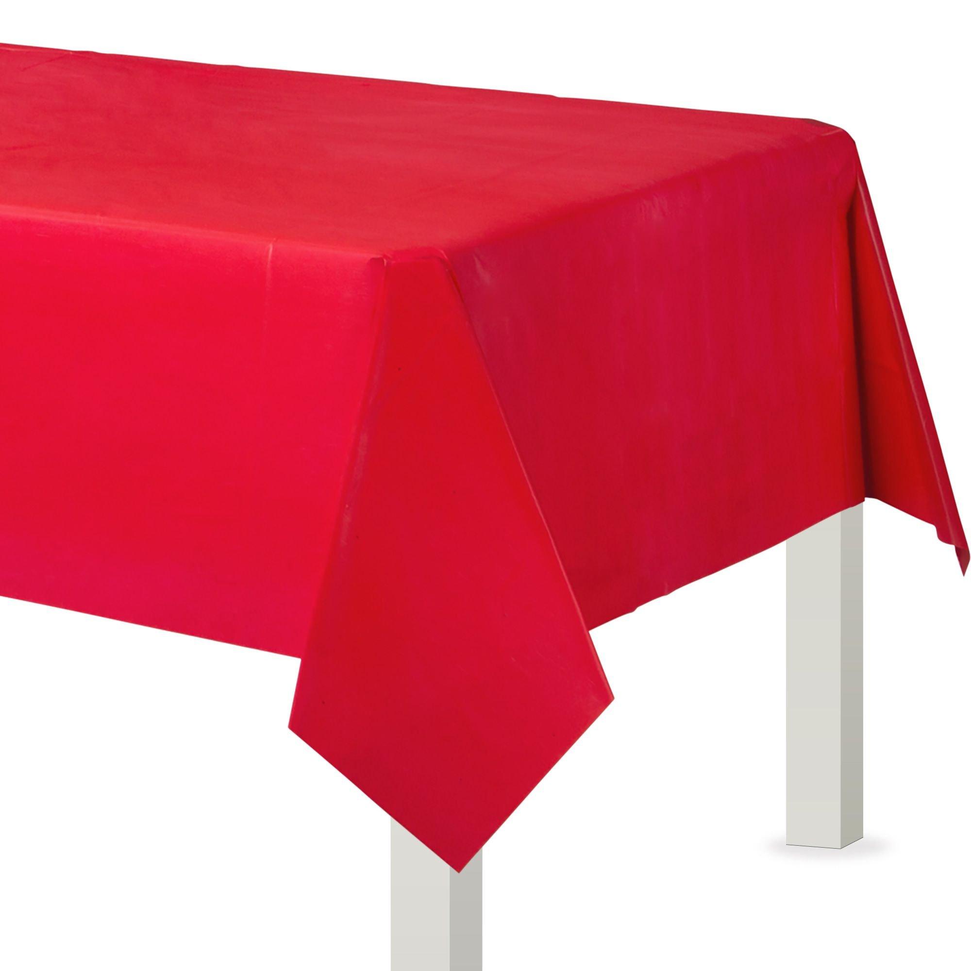 Apple Red Plastic Tablecover