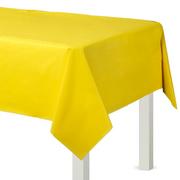 Sunshine Yellow Plastic Table Cover