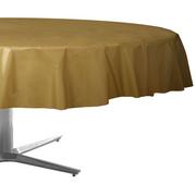Gold Plastic Round Table Cover