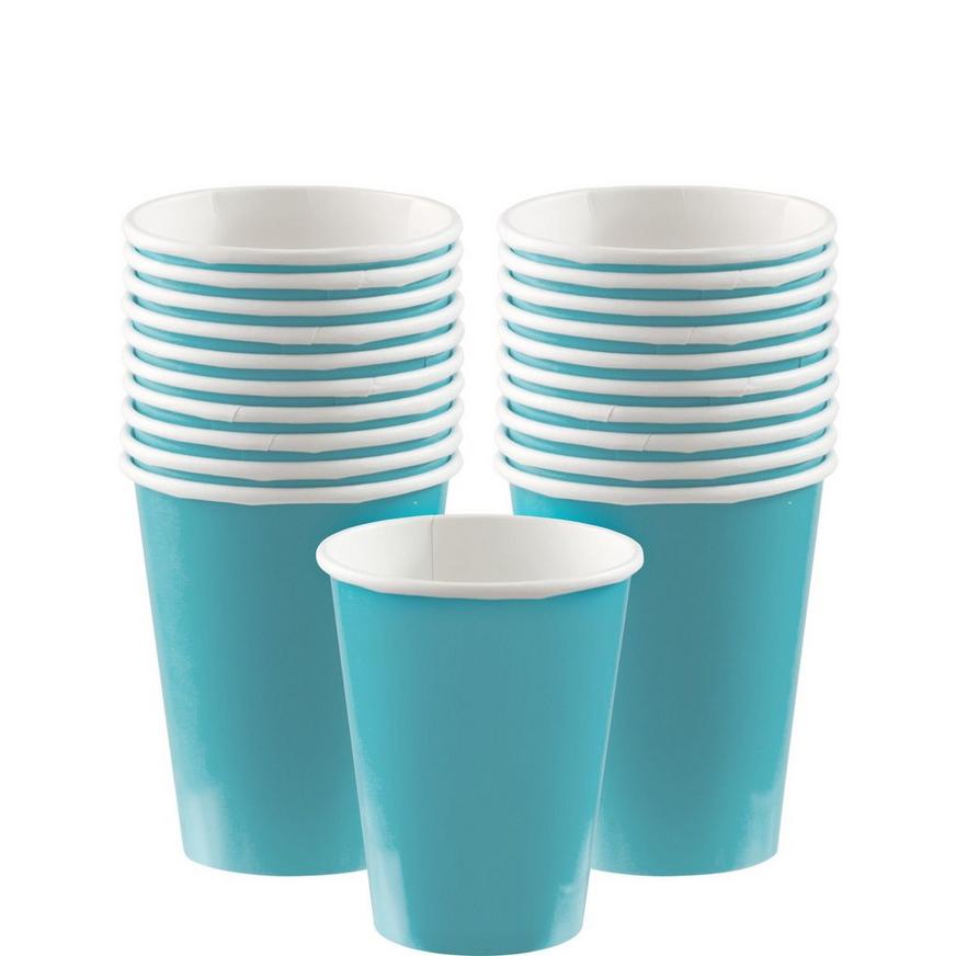Caribbean Blue Paper Cups 20ct