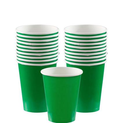 Festive Green Paper Cups 20ct