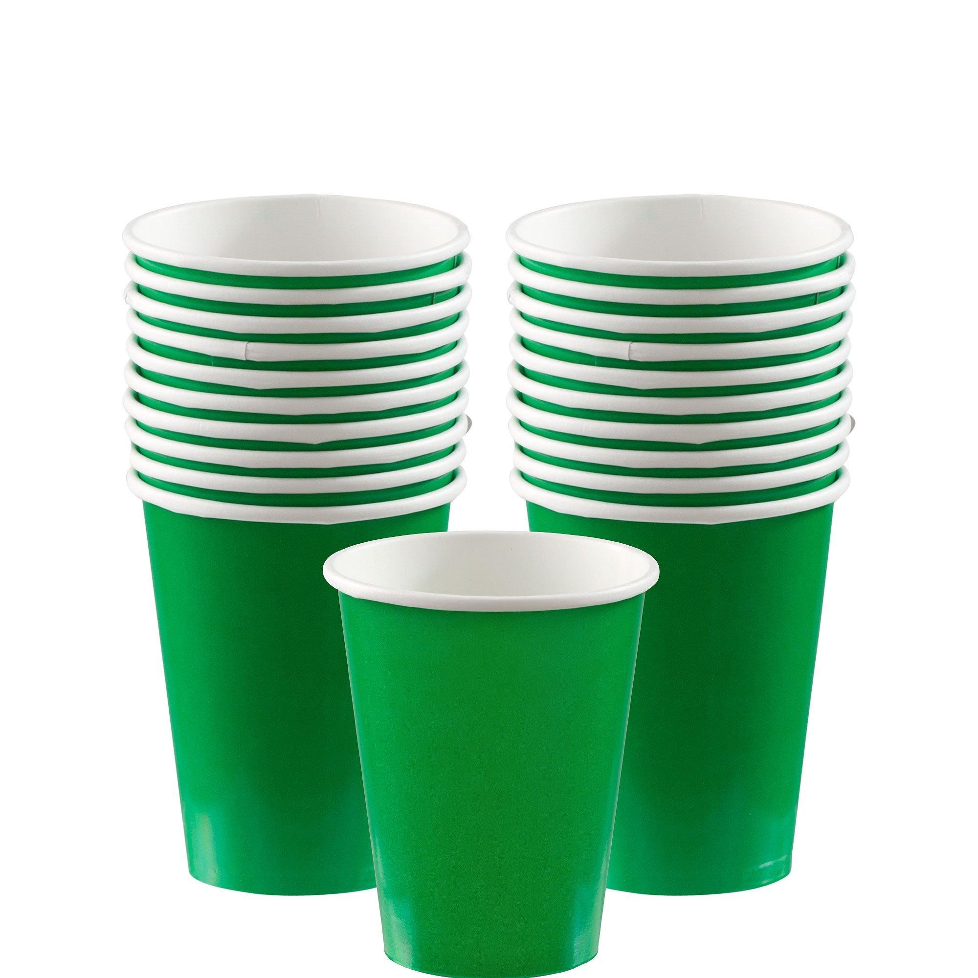 Festive Green Paper Cups 20ct 9oz