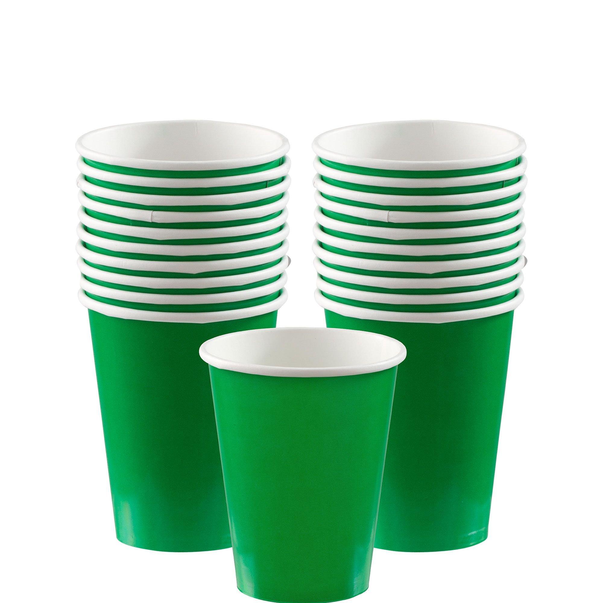 Festive Green Paper Cups 20ct