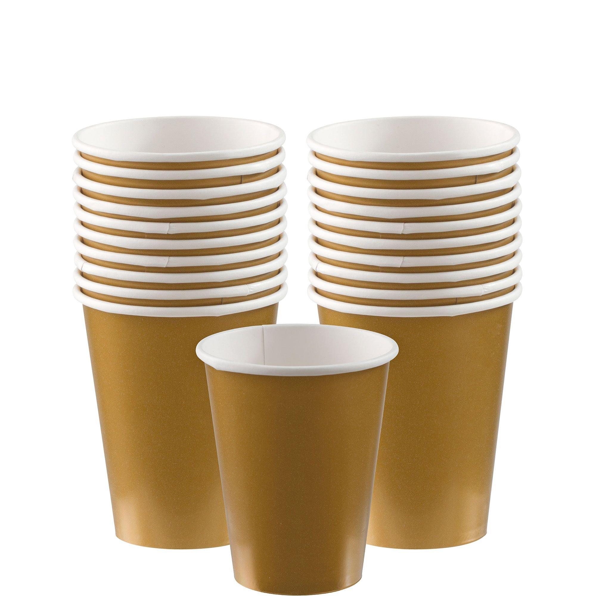 Gold Paper Cups 20ct 9oz Party City