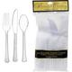 Clear Premium Plastic Cutlery Set 24ct