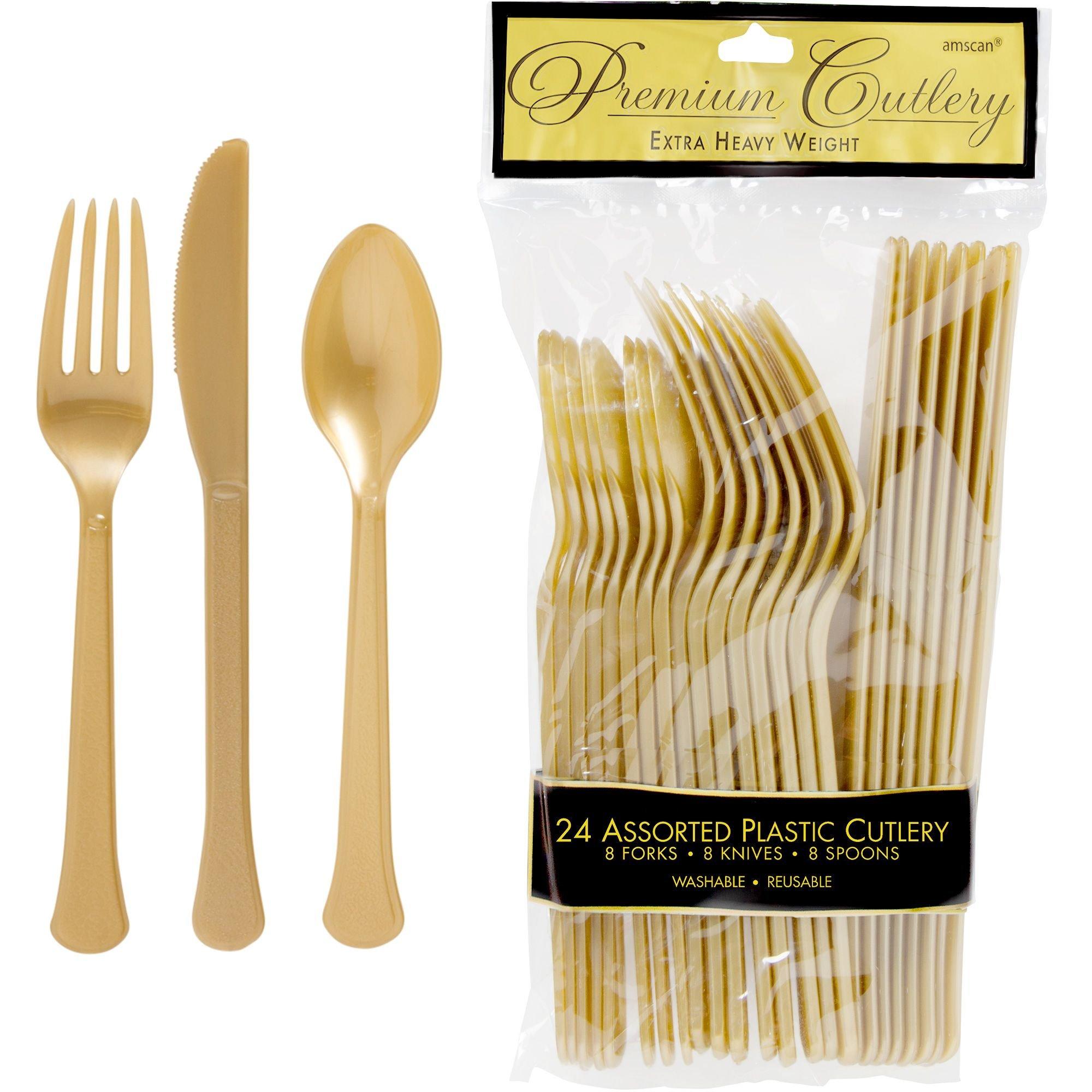 Premium Plastic Cutlery Set 24ct