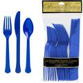 Royal Blue Premium Plastic Cutlery Set 24ct