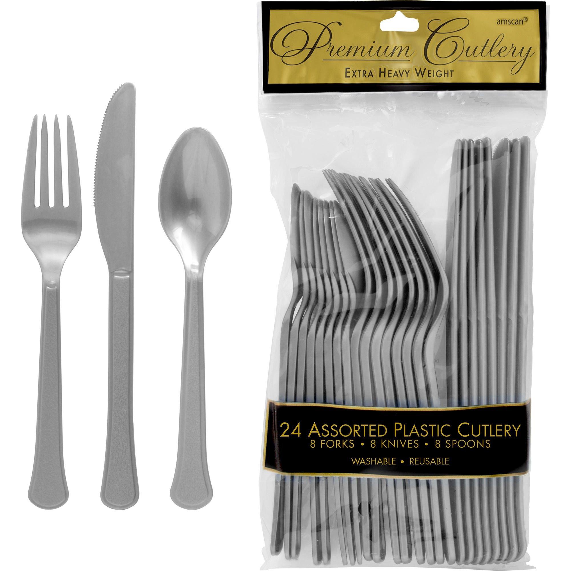 Silver hot sale plastic utensils