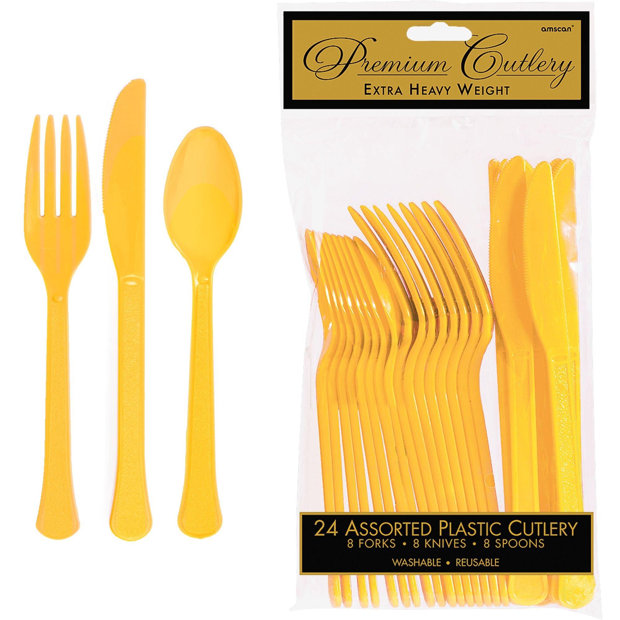 Premium Plastic Cutlery Set 24ct