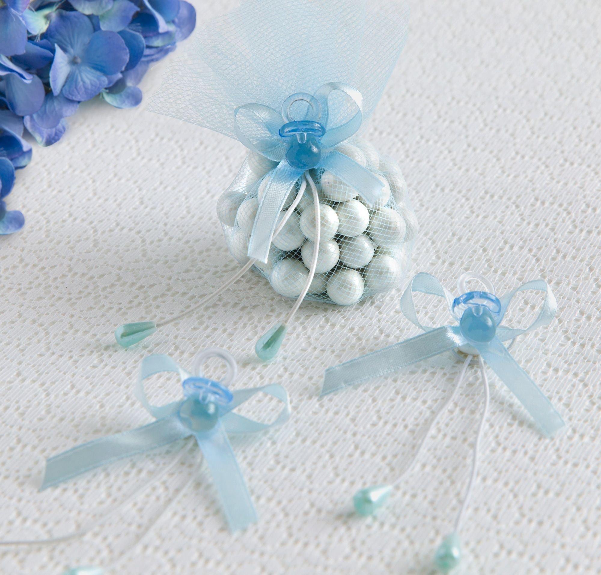 Blue Pacifier Baby Shower Favor Ties 6ct Party City