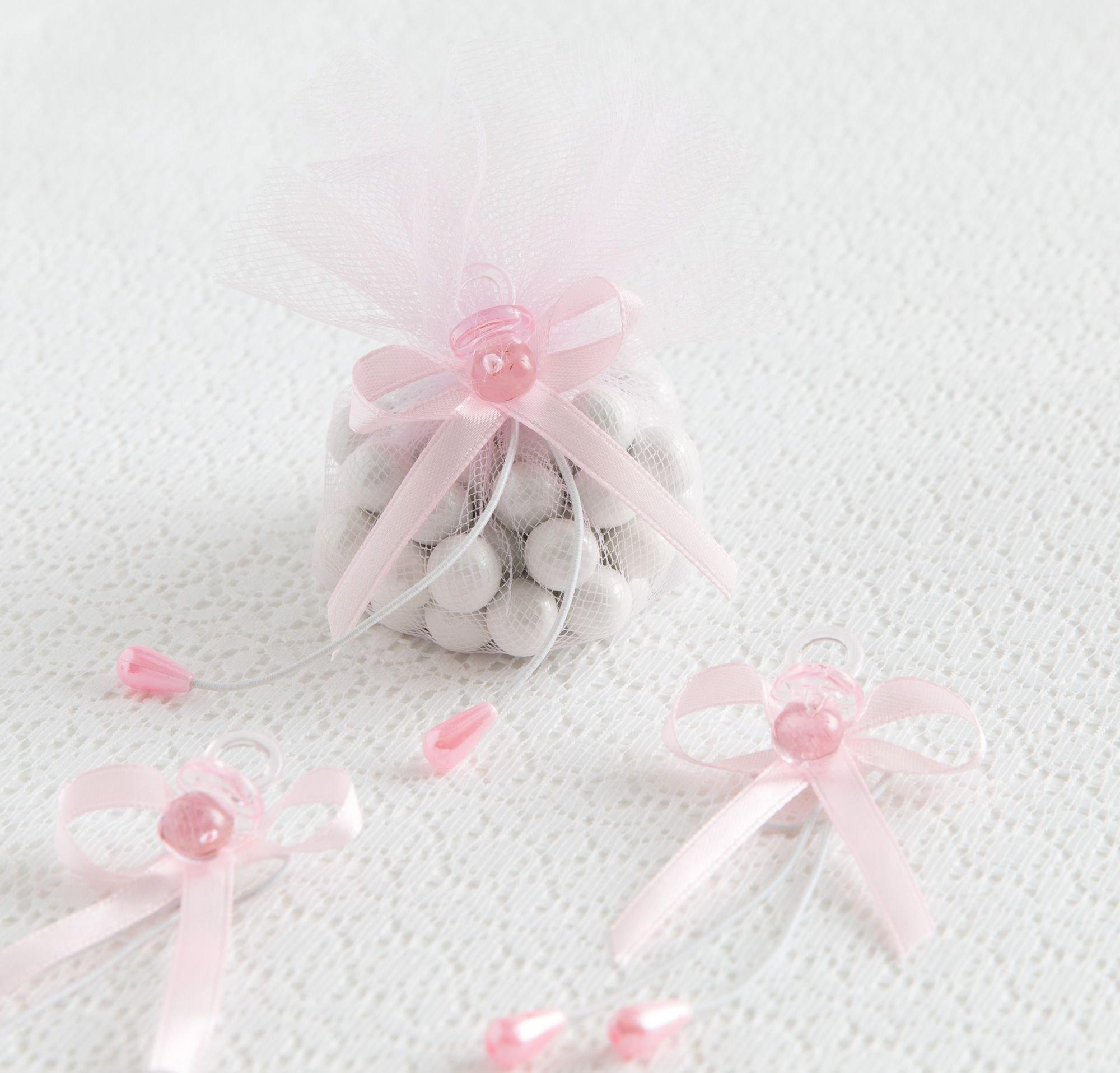 Pacifier Baby Shower Favor Ties 6ct