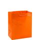 Medium Glossy Orange Gift Bag, 7.75in x 9.5in 