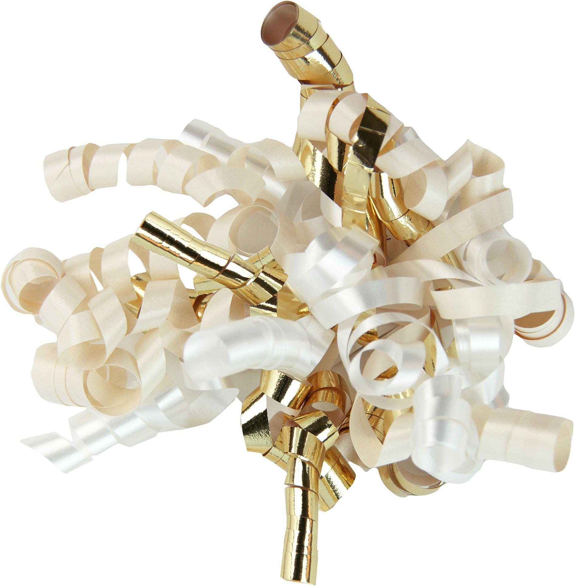 White Frock With Golden Ribbon & Bow