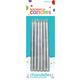 Tall Silver Birthday Candles 12ct
