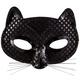 Black Sequin Cat Mask