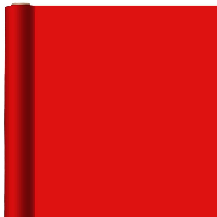 Jumbo Solid Bright Red Gift Wrap 16ft