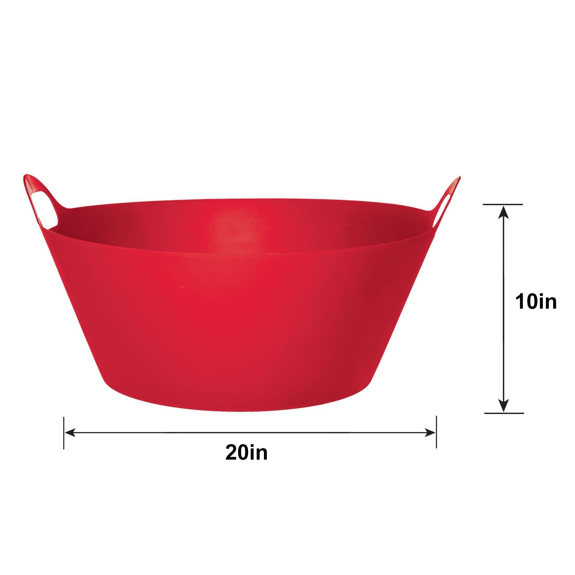 Red Plastic Party Tub, 8gal