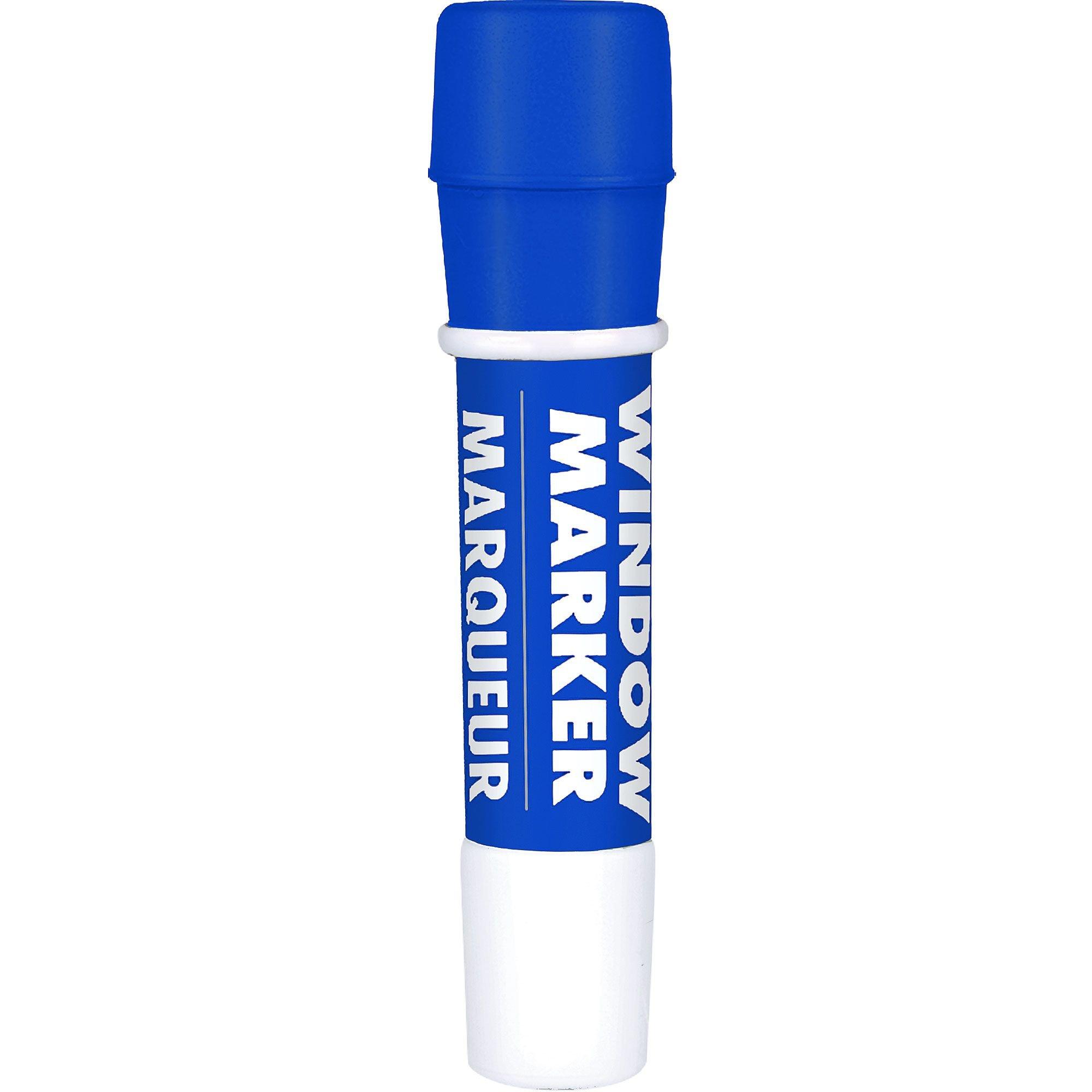 Window Marker - Blue (Temporary Paint for Car or Home Windows - Washes Off  with Water)