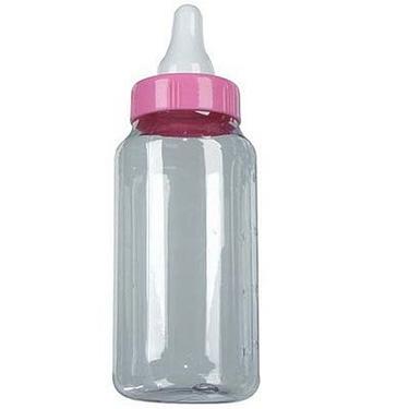 Pink Baby Bottle Bank 4 1/4in x 11 1/8in