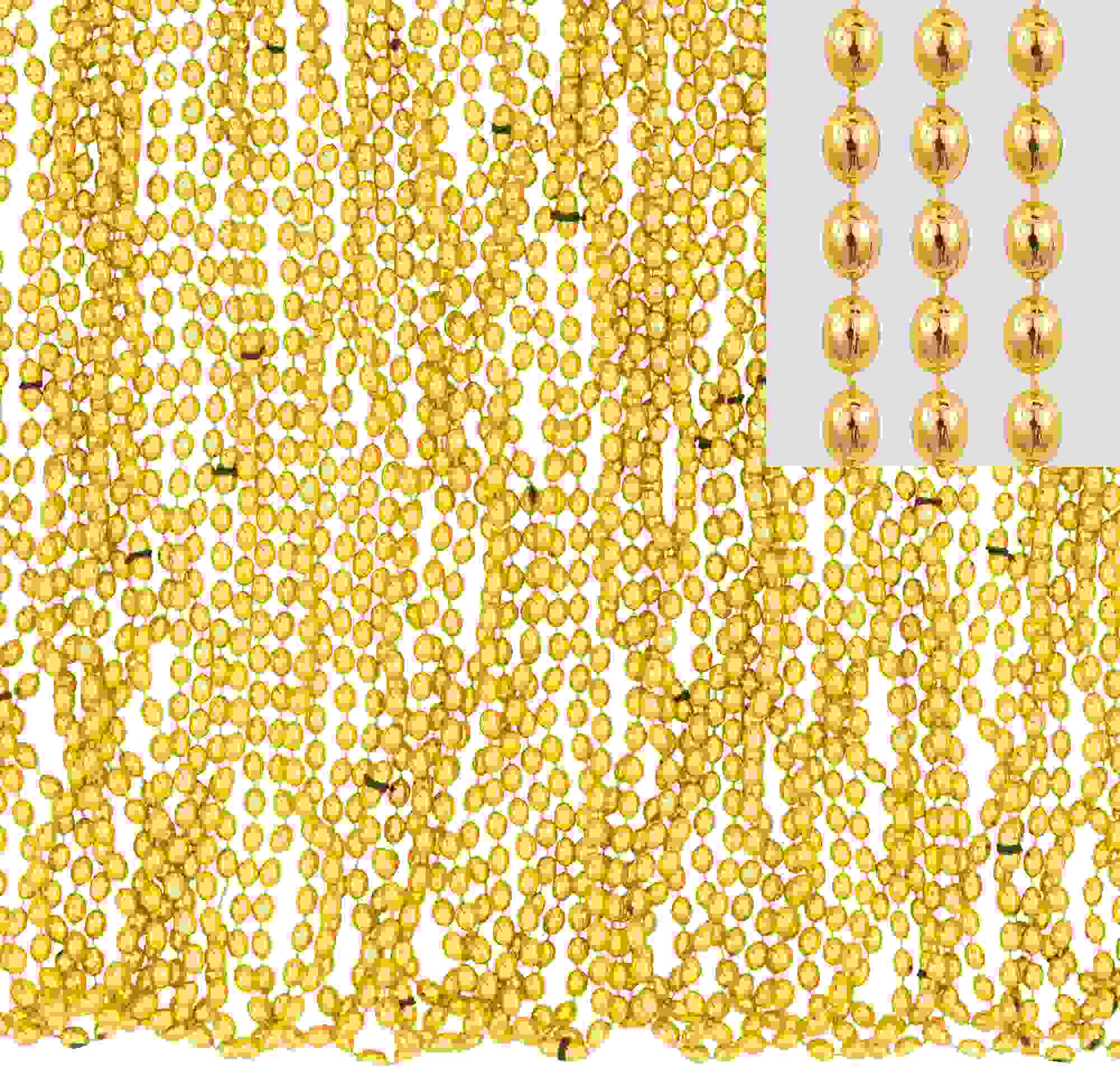 Amscan Bead Necklaces Party Accessory Gold