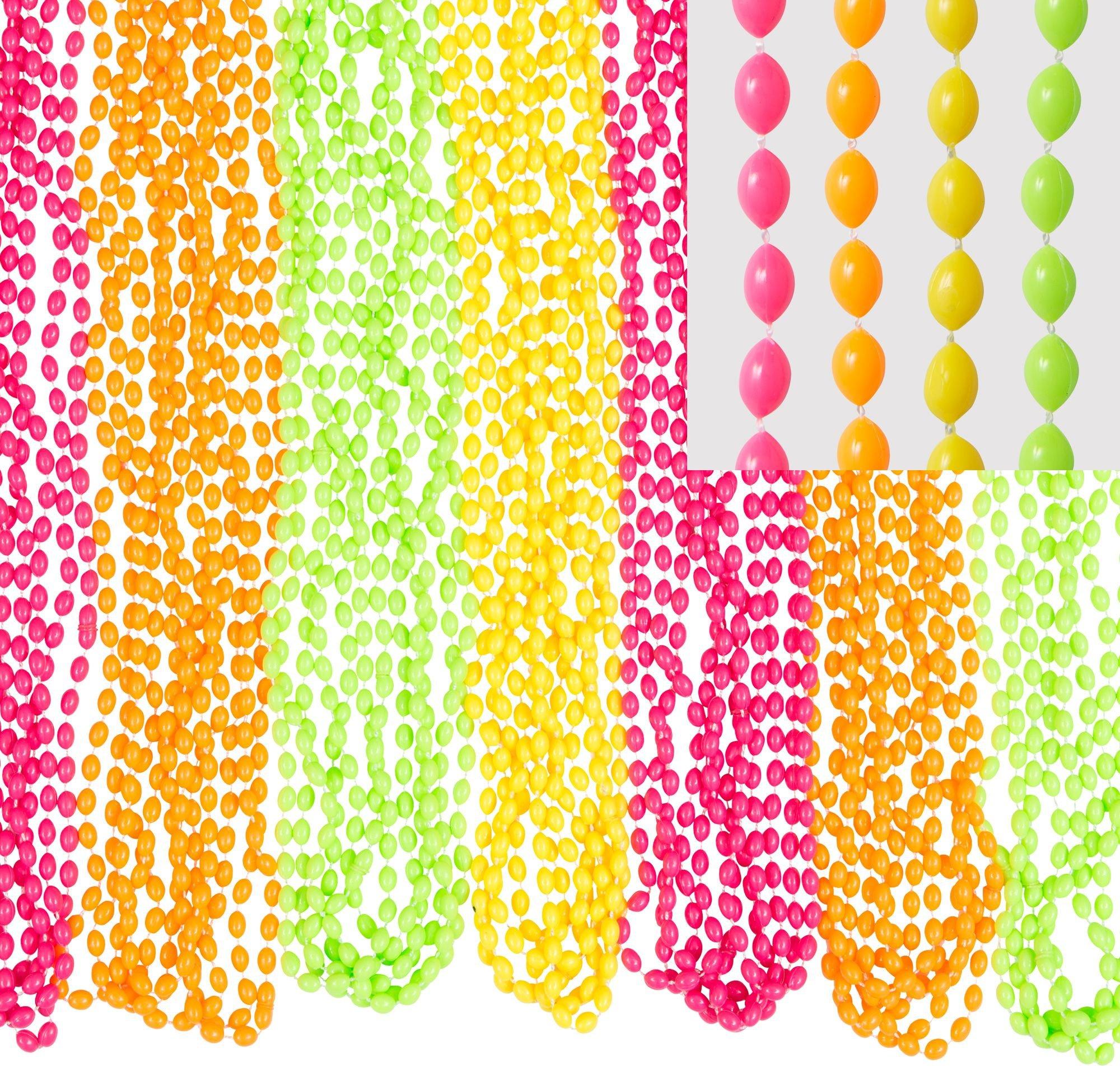 BinaryABC Neon Beads Beaded Necklace