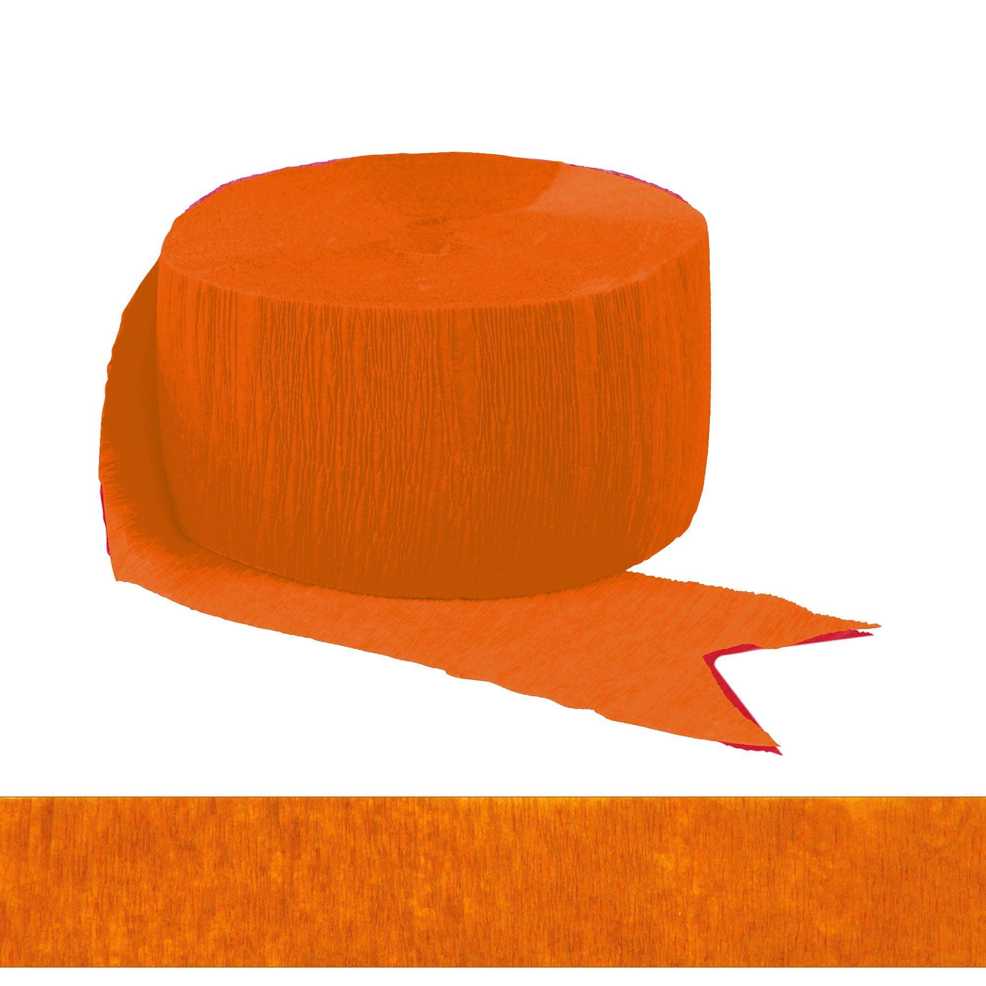 Amscan Jumbo Crepe Paper Streamers 500 Orange Peel Pack Of 6 Rolls - Office  Depot