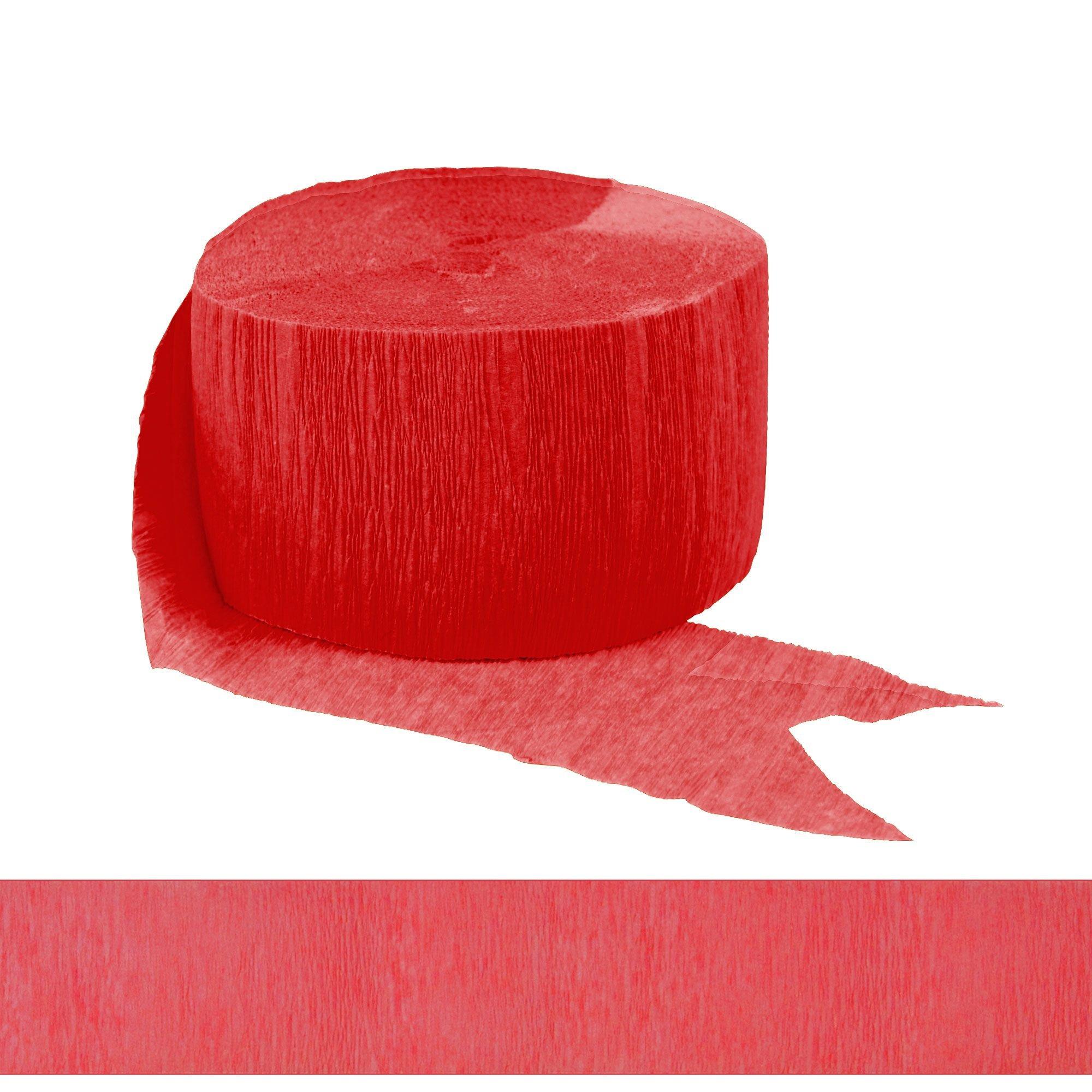 Crepe Paper - Streamers Party Decorations - 150 ft. Rolls - Red