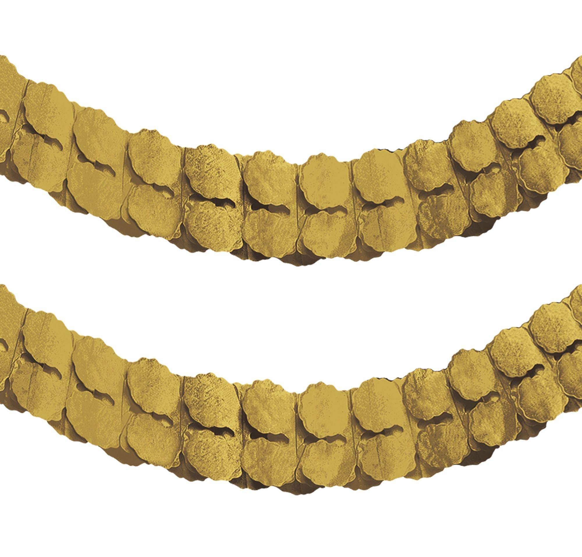 Gold paper shop garland