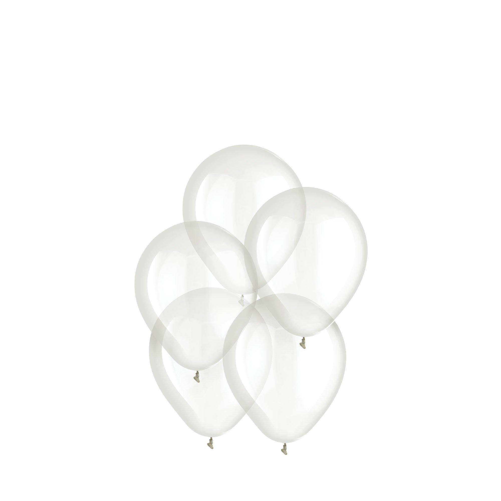 Casewin Mini Clear Balloons for Stuffing, 100 Pcs 5 Inch Round