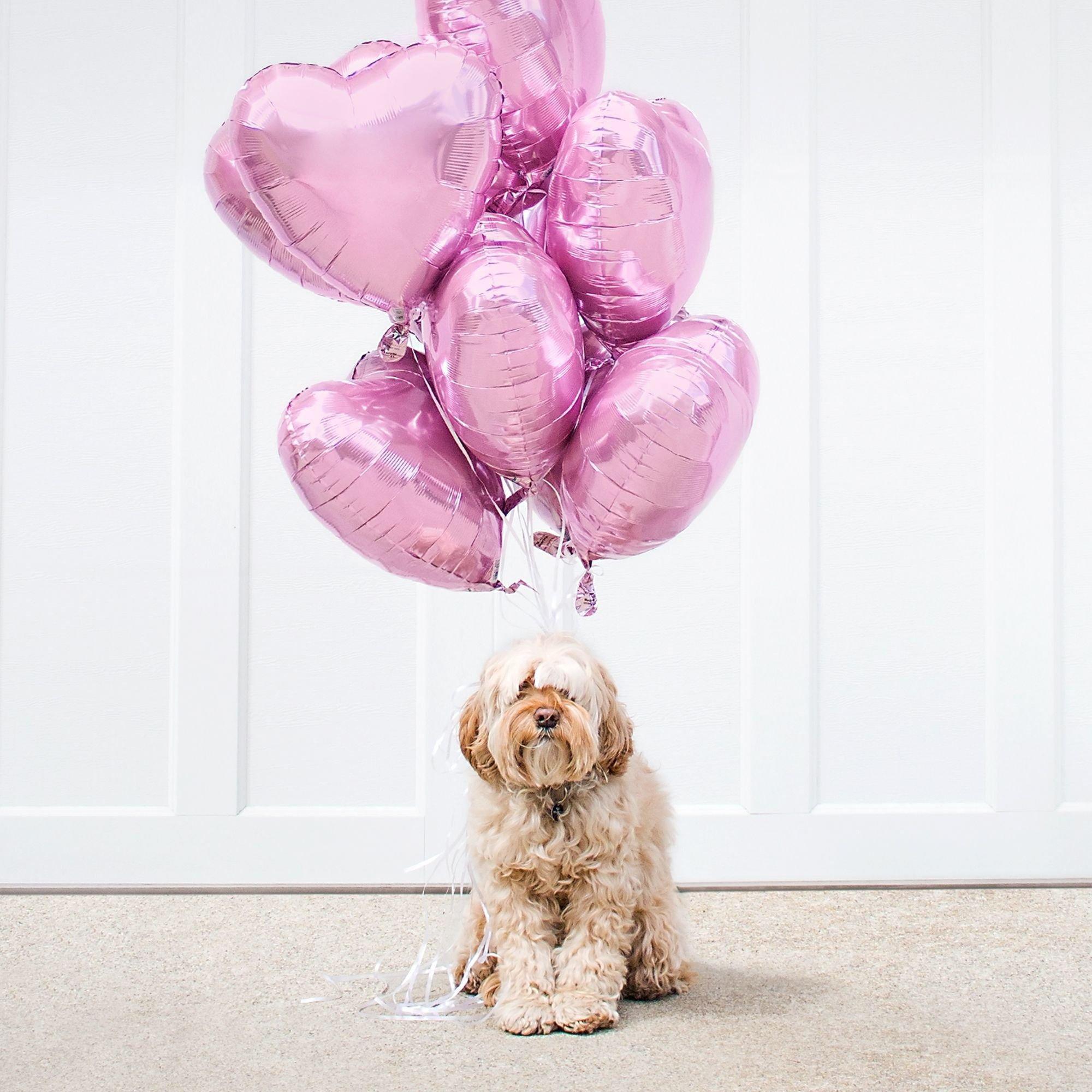 17in Bright Pink Heart Foil Balloon