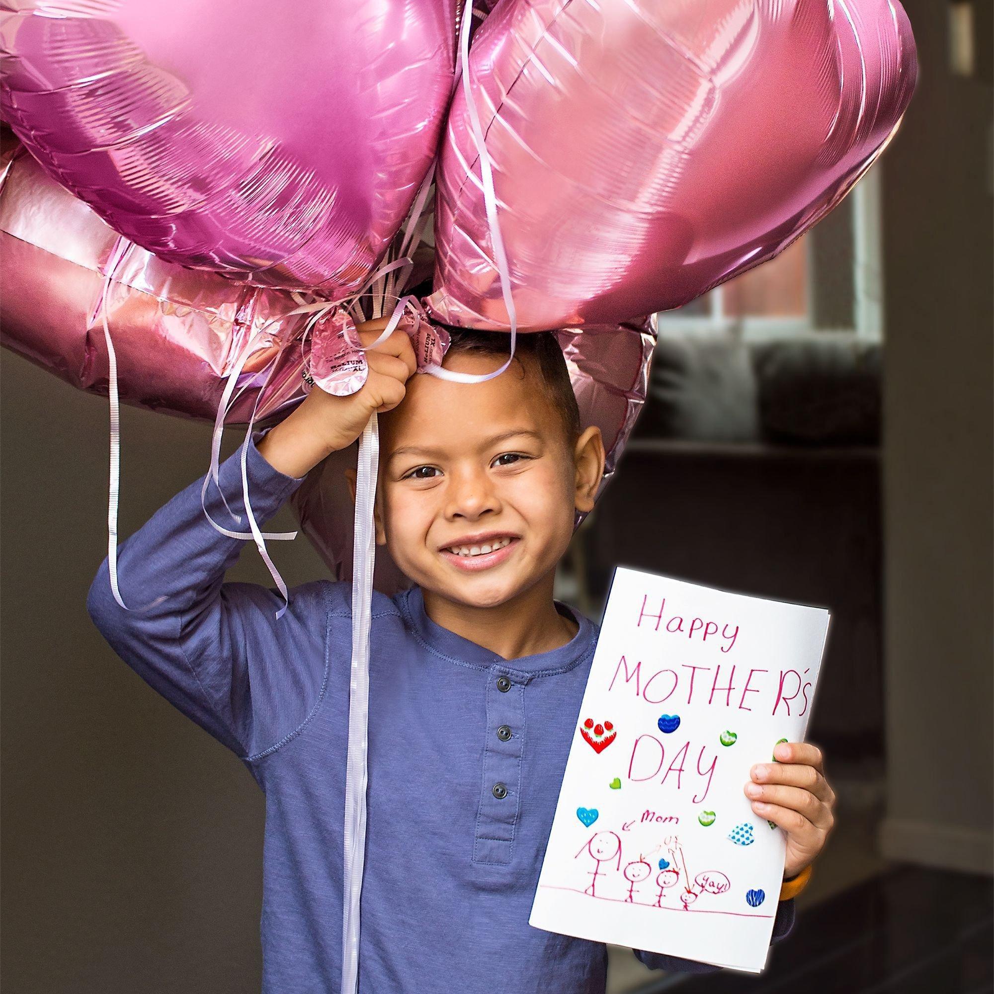 17in Bright Pink Heart Foil Balloon