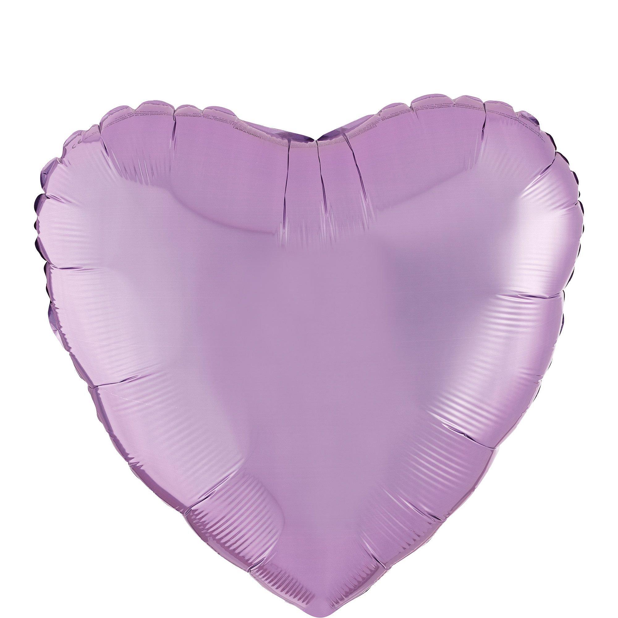 17in Lavender Heart Foil Balloon
