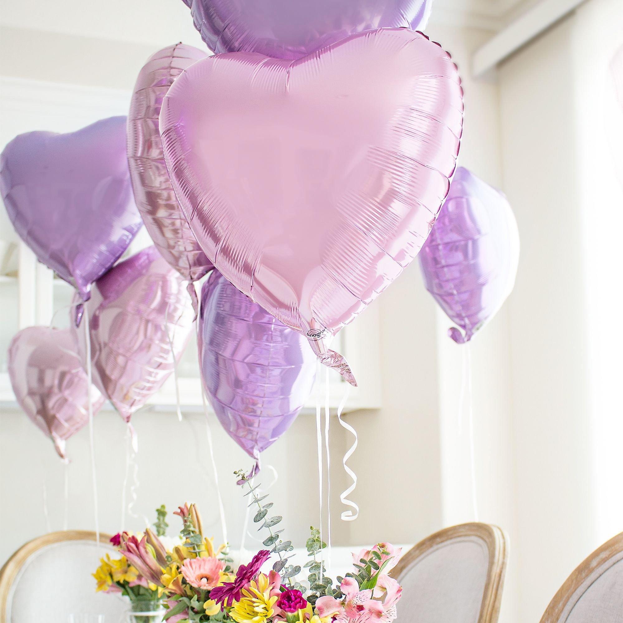 17in Lavender Heart Foil Balloon