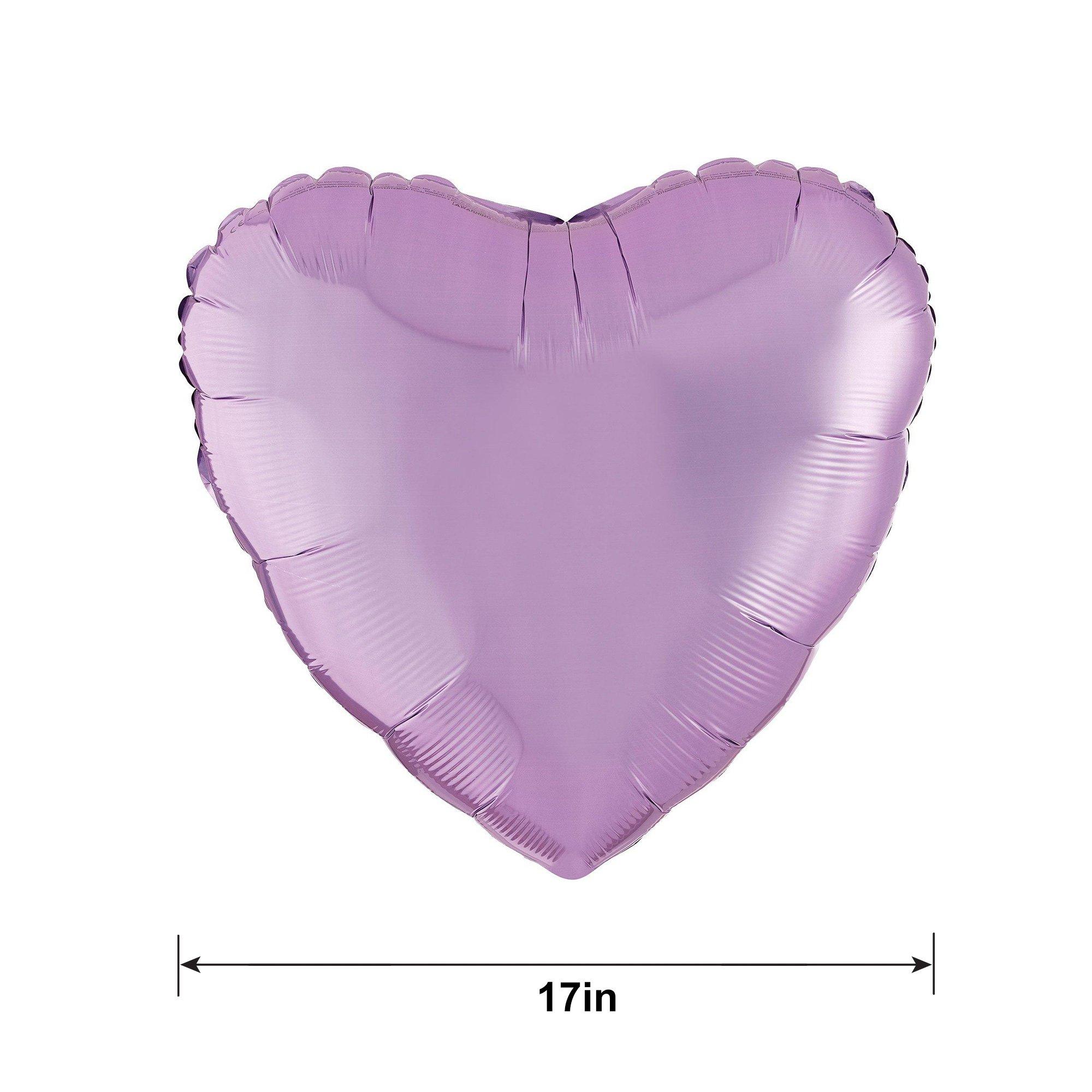 17in Lavender Heart Foil Balloon